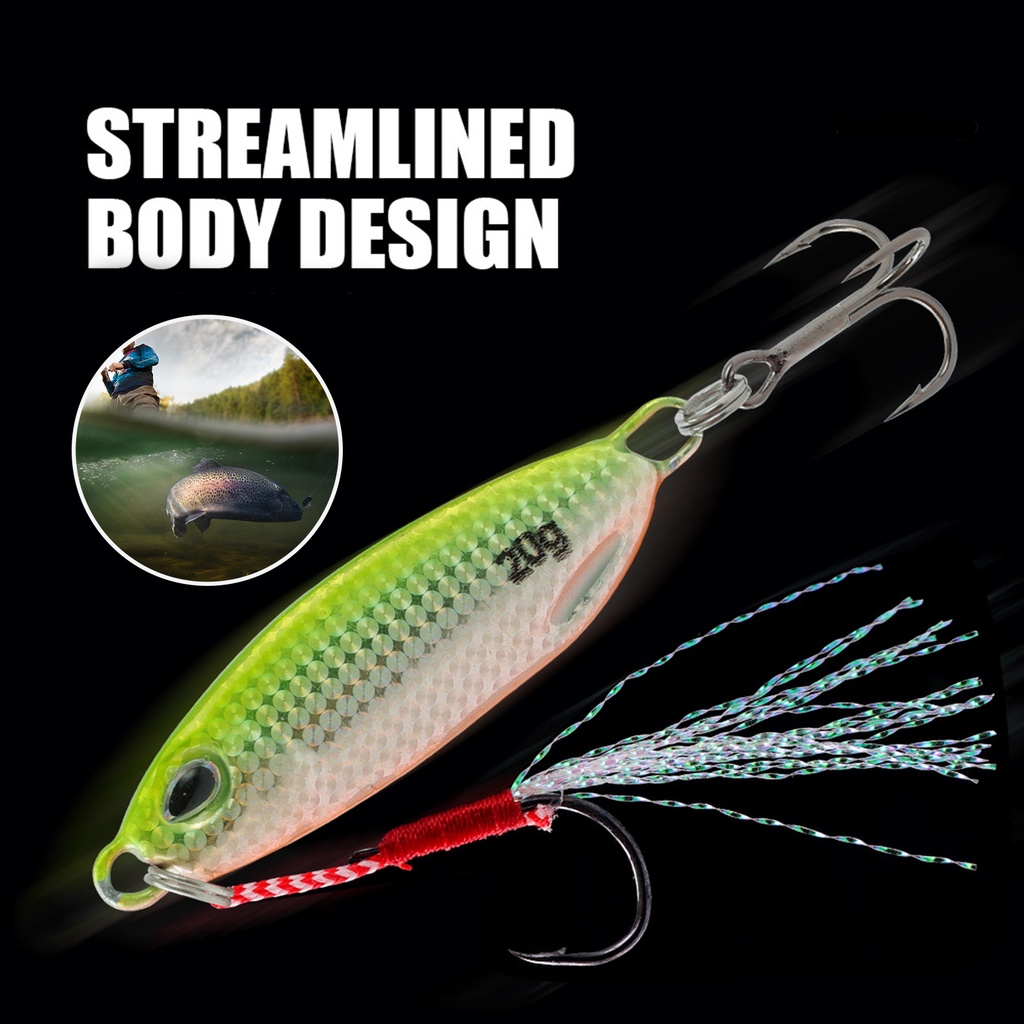 Bo-20g/15g/10g Pemikat Pancing Treble Hook Desain Tampilan Realistis Vibrant Warna Wastafel Perlahan Halus Kuat Menembus Compact Air Tawar Air Asin Bionic Fishing Bait Lure