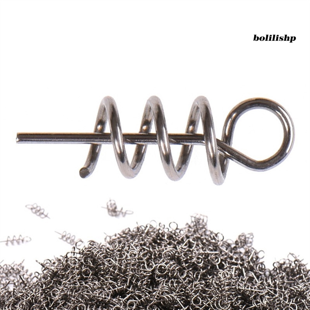 Bo-50pcs Umpan Lock Pin Stainless Steel Umpan Lembut Memancing Tackle Aksesoris Lure Spring Pins Memancing Luar Ruangan