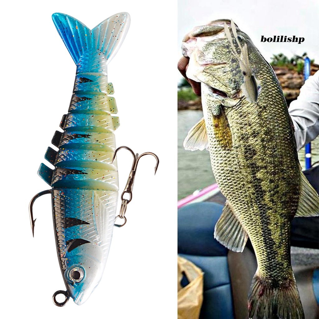 Bo-9cm17g Pemikat Pancing 3D Fisheye Tajam Kait Meningkatkan Laju Ikan Tahan Lama Desain Simulasi Warna-Warni Bersambung Realistis Multi Bagian Umpan Lembut Umpan Pancing