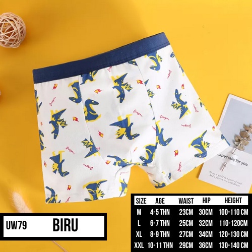 Boxer Katun Anak Laki Laki Gambar Kartun Naga Pakaian Dalam Anak Kids Panties