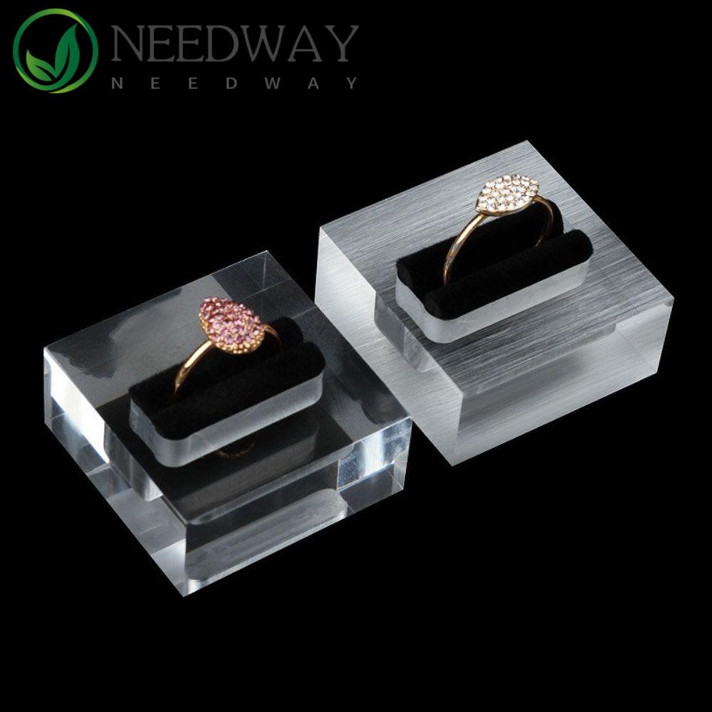 Needway   Rings Display Stand High End Fashion Transparan Single Double High Quality Rings Holder