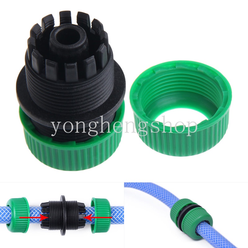 2pcs/set 1per2'Hose Connector Quick Conector Perbaikan Rusak Sambungan Adaptor Selang Bocor Irigasi Air Taman Pipa Extender Konektor Alat Berkebun