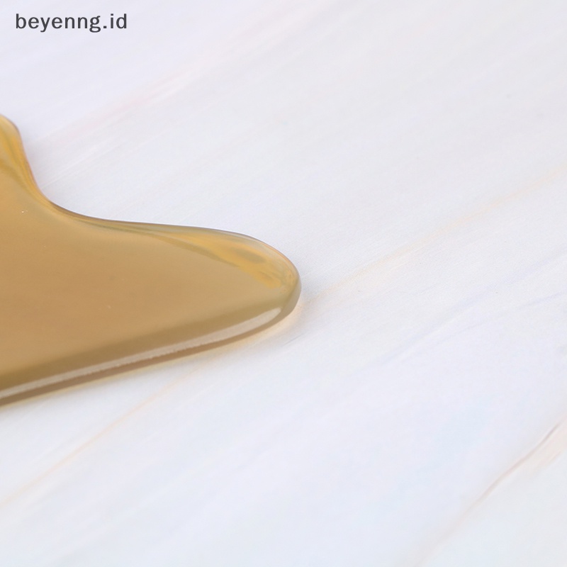 Beyen Perawatan Kesehatan Wajah Gua Sha Scrapping Plate Massager Papan Pijat Tanduk Sapi Alami ID