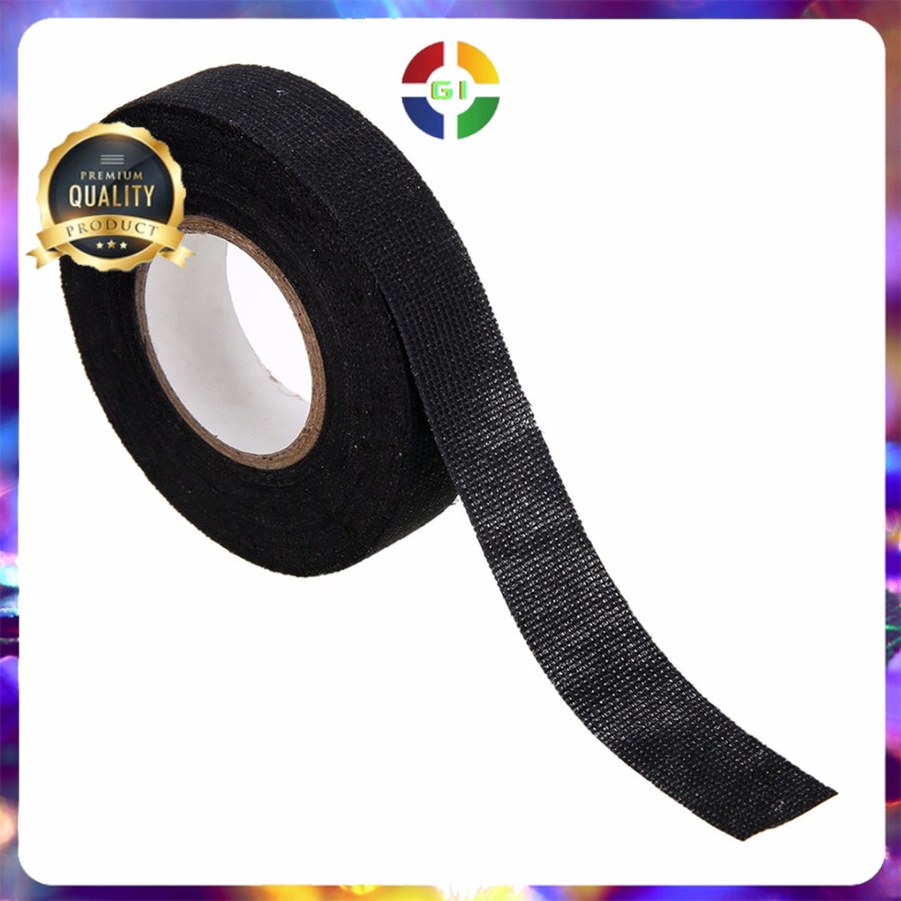Lakban Kabel Listrik Adhesive Cloth Wiring Tape 19mm Black