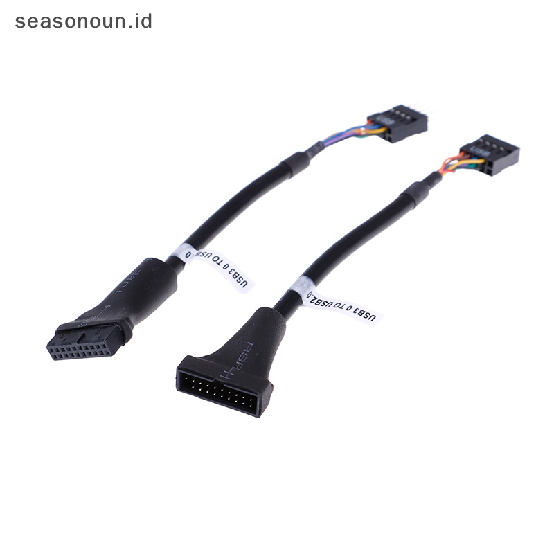 Seasonoun usb 3.0 20pin header motherboard Ke usb 2.0 9pin adapter converter Kabel.