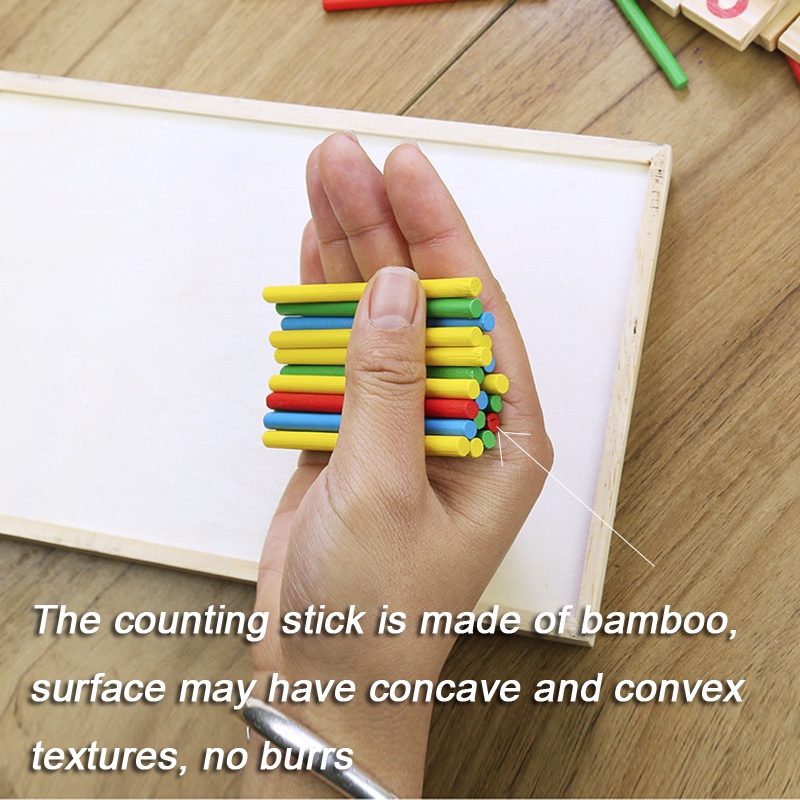 Tongkat Hitung Kayu Anak Belajar Matematika Mainan Angka Hitung Montessori Mathematics Mainan Edukasi Dini