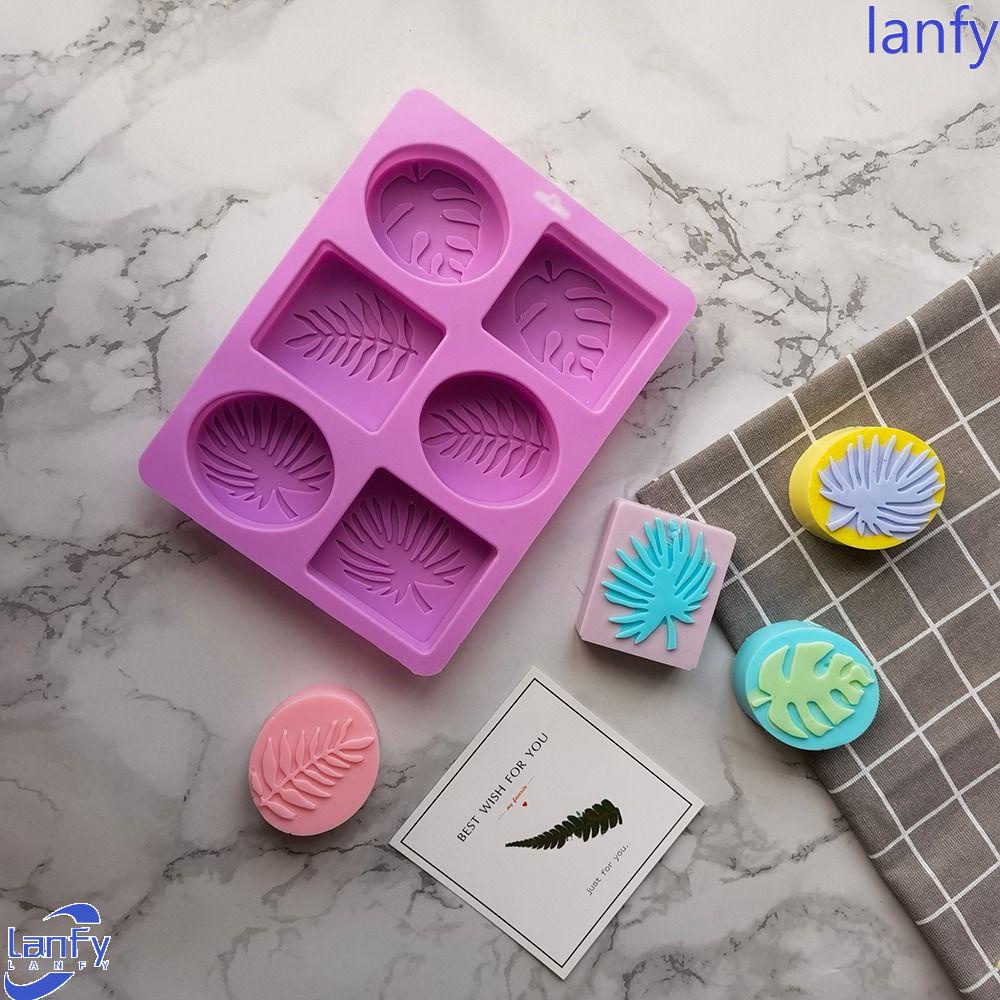 Lanfy Cetakan Sabun Daun Tidak Berbau Handmade Fragrance Candle Soap Making Kue Gypsum Aromaterapi Dekorasi Silicone Mold