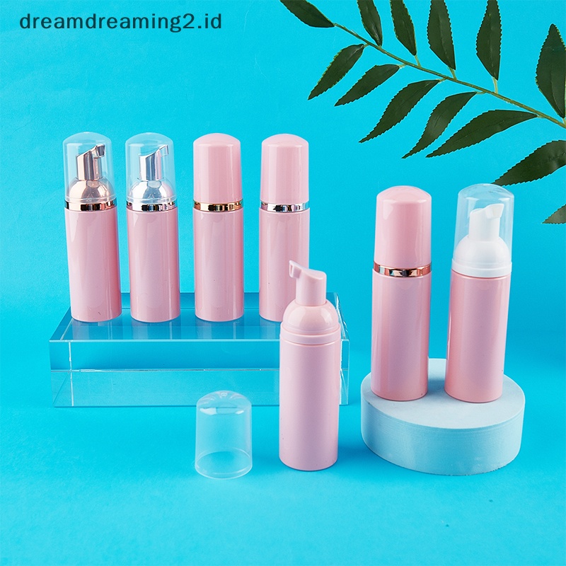 (drea) Botol Pump Foam Plastik 50ml Pink Botol Kosmetik Pembersih Bulu Mata Wajah Kosong//