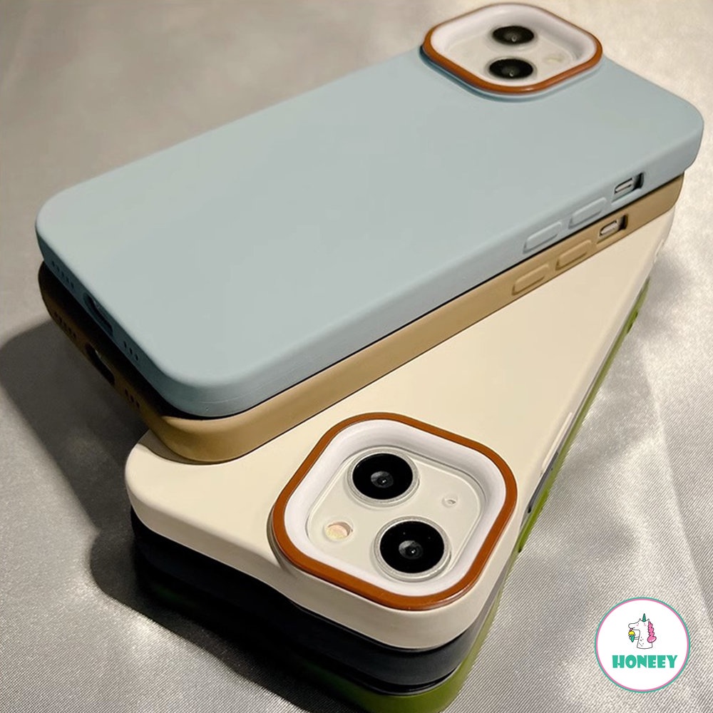 Casing Ponsel Untuk Apple14Kualitas Buram Nyaman Untuk iPhone XR 11 12 13 14 Pro Max 7 8Plus Warna Solid Sederhana Shockproof Lembut Silicone Cover