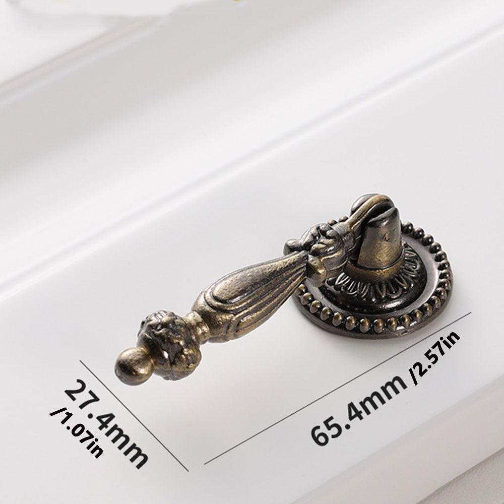 【 ELEGANT 】 Handle Laci Zinc Alloy Retro Antik Gagang Pintu Knob Lemari Gagang Lemari Eropa