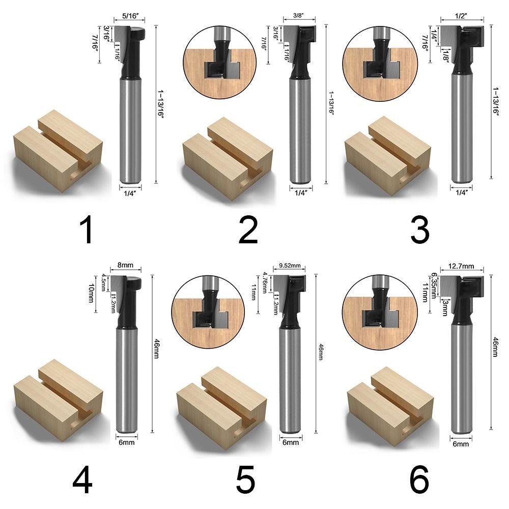 TOP Milling Cutter Pemotong Ukir Cembung 6mm 6.35mm Shank Router Bit