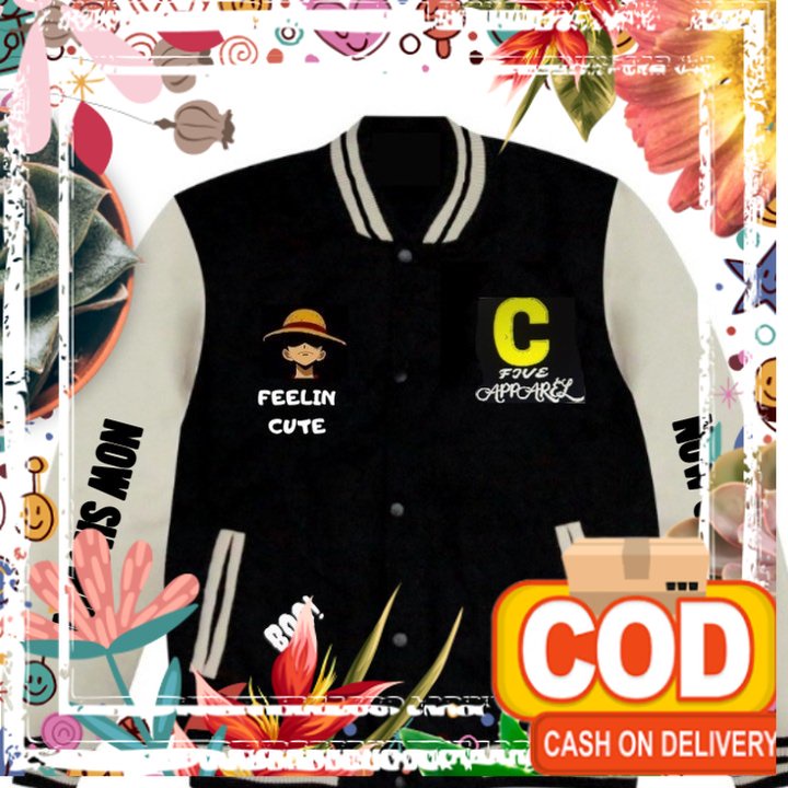 JAKET VARSITI PRIA/ JAKET BISBOL PRIA/JAKET VARSITI WANITA/JAKET VARSITI ORIGINAL CFIVE// Kualitas P