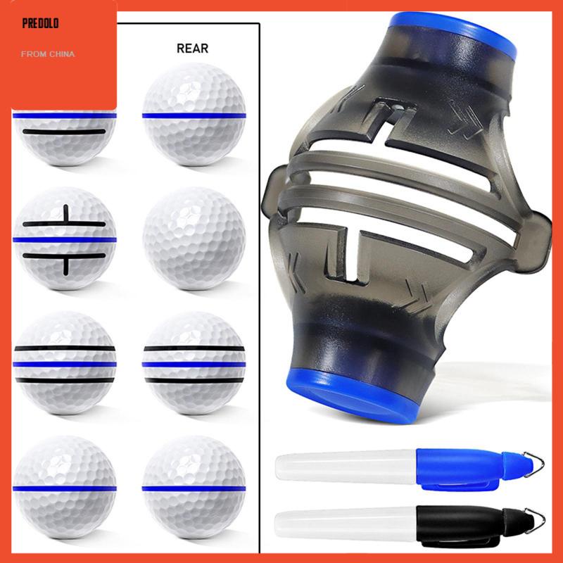 [Predolo] Alat Template Outdoor Stensil Penanda Bola Golf Untuk Pria Putter Garis Lurus