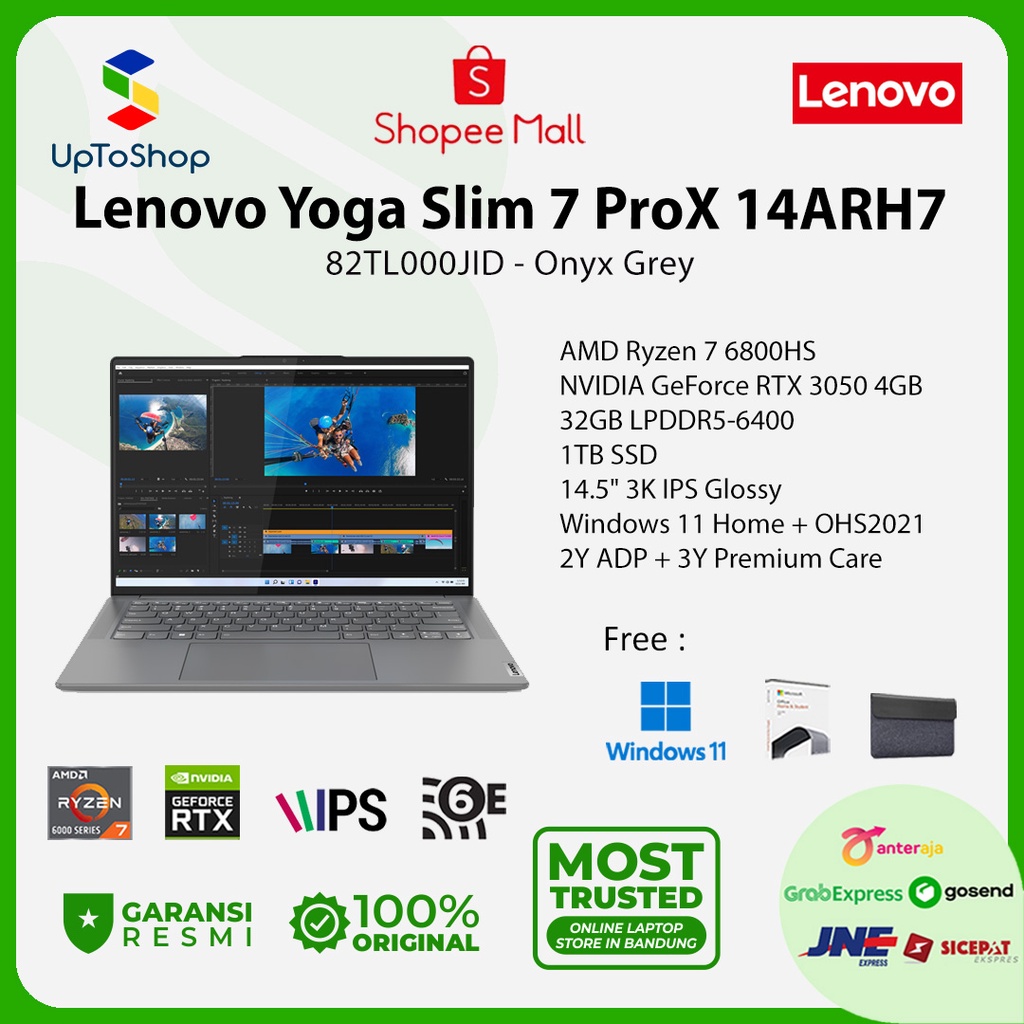 Lenovo Yoga Slim 7 Pro X 14ARH7 0JID Ryzen 7 6800HS 32GB 1TB RTX3050