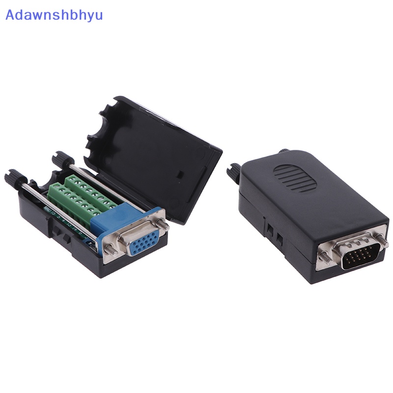 Adhyu D-SUB DB15 VGA Male 3baris 15pin Plug Breakout Terminal Konektor ID