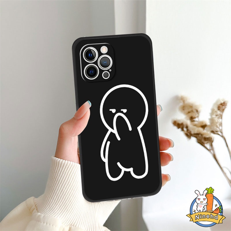 IPHONE Casing Kompatibel Untuk Iphone14 13 12 11 Pro Max X Xr Xs Max8 7 6 6s Plus SE 2020 Kreatif Lucu Pasangan Ponsel Case Lubang Presisi Silikon Tepi Lurus Tahan Debu Soft Cover