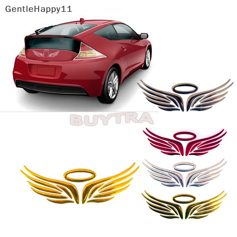 Gentlehappy 3D Sayap Peri Malaikat Mobil Auto Truk Logo Emblem Badge Decal Stiker 3warna id