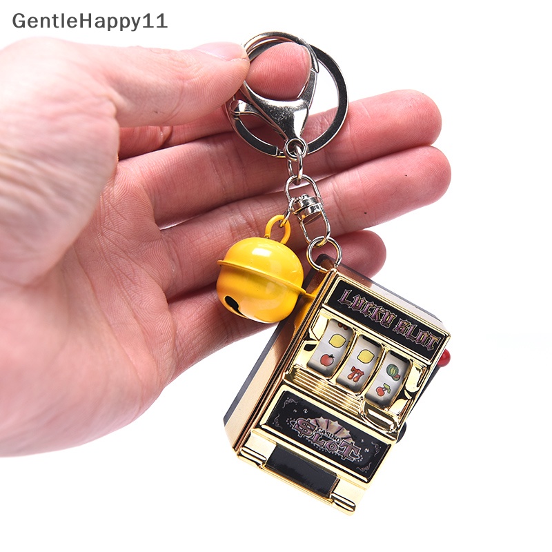 Gentlehappy Game Deion Slot Mesin Gantungan Kunci keyring Mini Fruit Handheld Box id