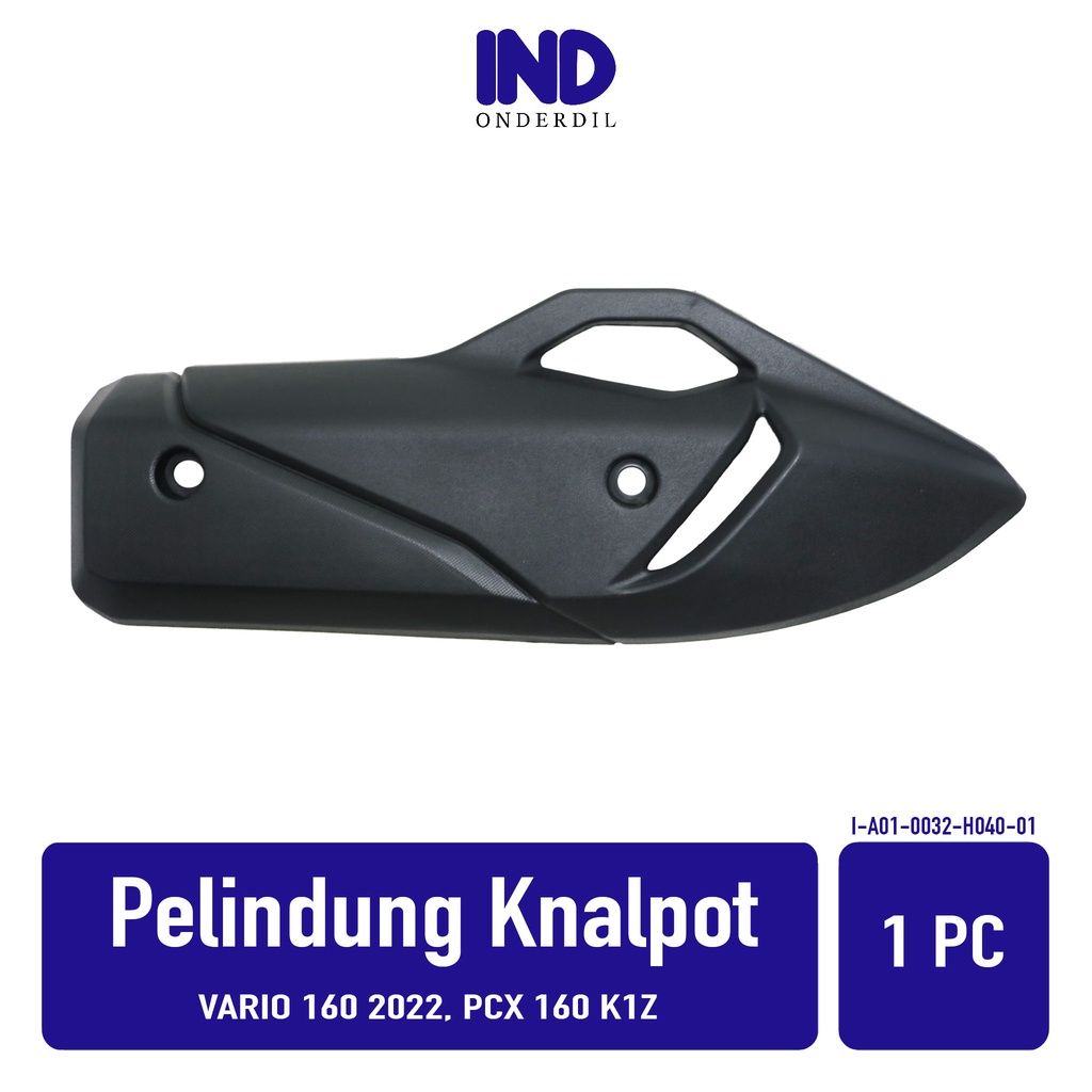 Pelindung Knalpot Hitam Polos Model Vario 160 New LED / PCX 160 K1Z 2021-2022 Cover Tutup Penutup Tameng Kenalpot Muffler Exhaust