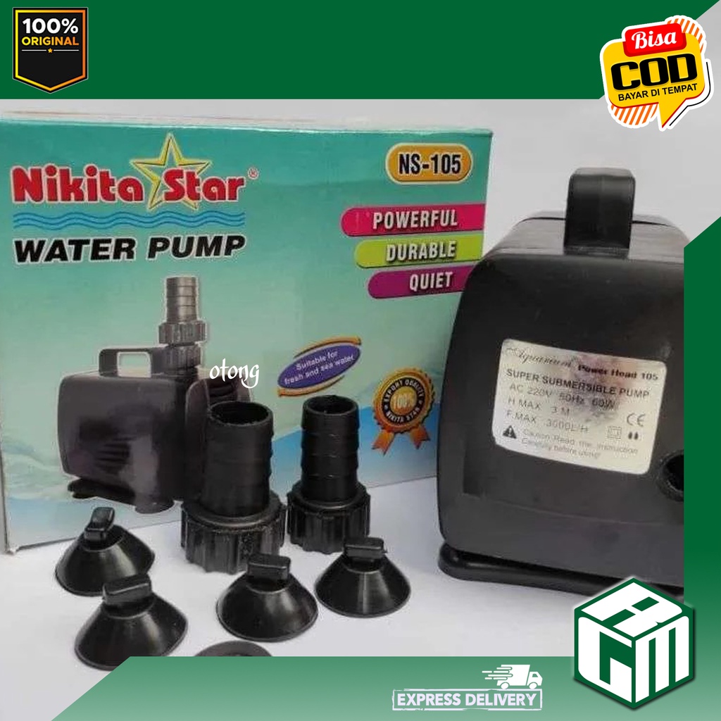 NIKITA STAR NS105 NS 105 NS-105 Pompa Air Celup Pompa Kolam Aquarium