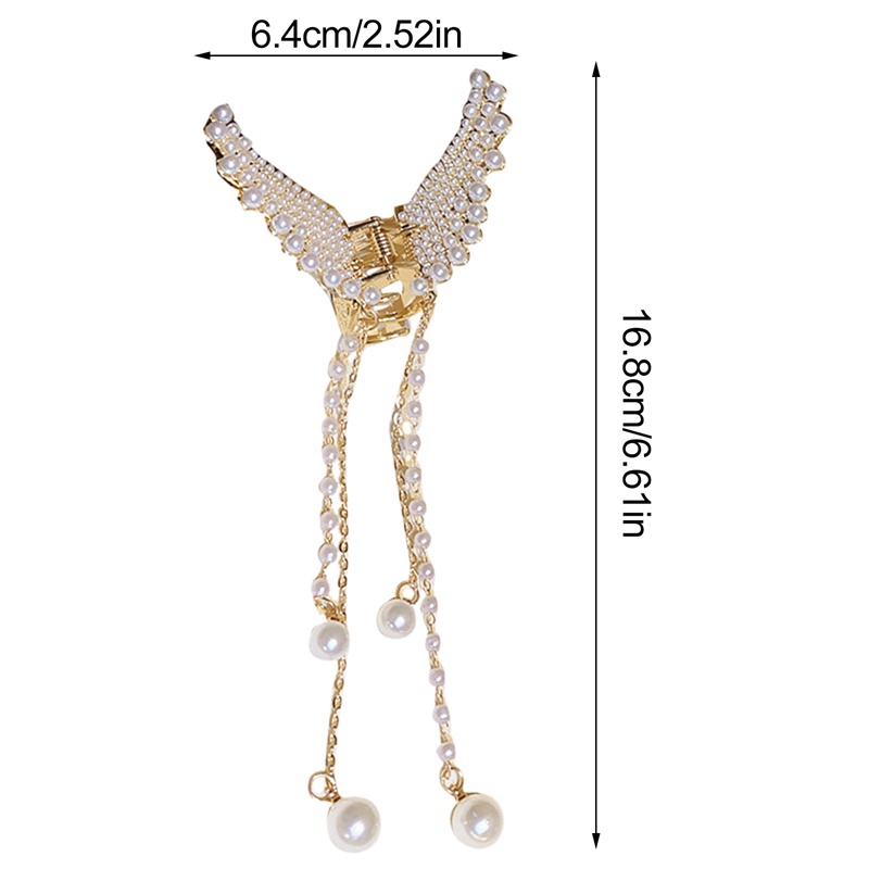 Rumbai Kupu-Kupu Mutiara Jepit Rambut Gadis Fashion Manis Hair Claw Aksesoris Rambut Wanita