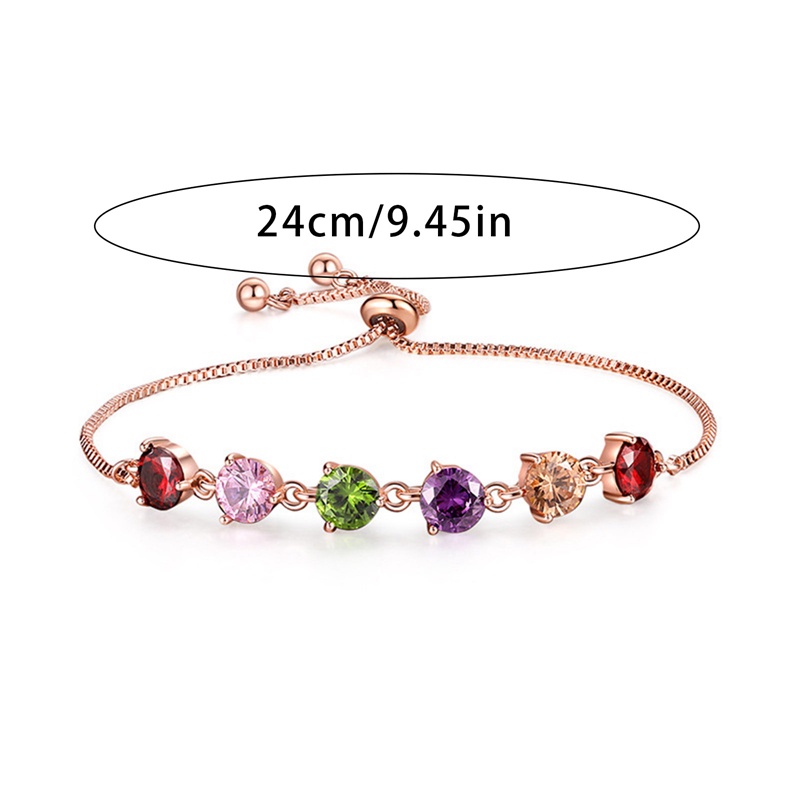 Gelang Tenis Berlian Mewah Untuk Wanita Multicolor Bangle Gaya Korea Rantai Tangan Kristal Perhiasan Fashion Zirconia Aksesoris