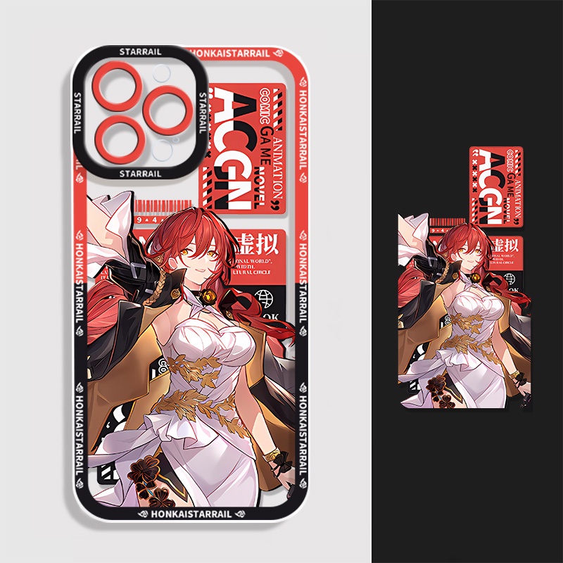 IPHONE Honkai Star Rail Himeko Soft Case Kompatibel Untuk Iphone11 14 13 12 Pro Max XS XR X8 7 6S Plus Casing Ponsel Tingyun Mini Transparan TPU Silikon Shockproof Cover