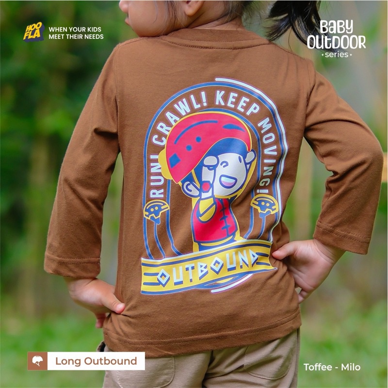 Kaos Setelan Anak Balita Unisex Usia 6 Bulan - 5 Tahun Baby Outdoor Hoofla Baju Anak Unisex 1 Tahun 2 Tahun 4 Tahun 5 Tahun Bahan Cotton Combed 24's