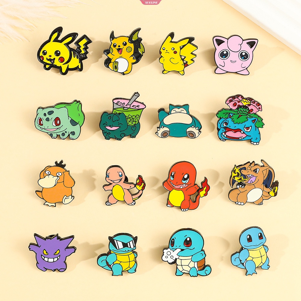 Kawaii Pokemon Pikachu Gengar Eevee Lapel Pin Untuk Ransel Enamel Pin Lucu Bros Lencana Perhiasan Fans Hadiah [ZXL]