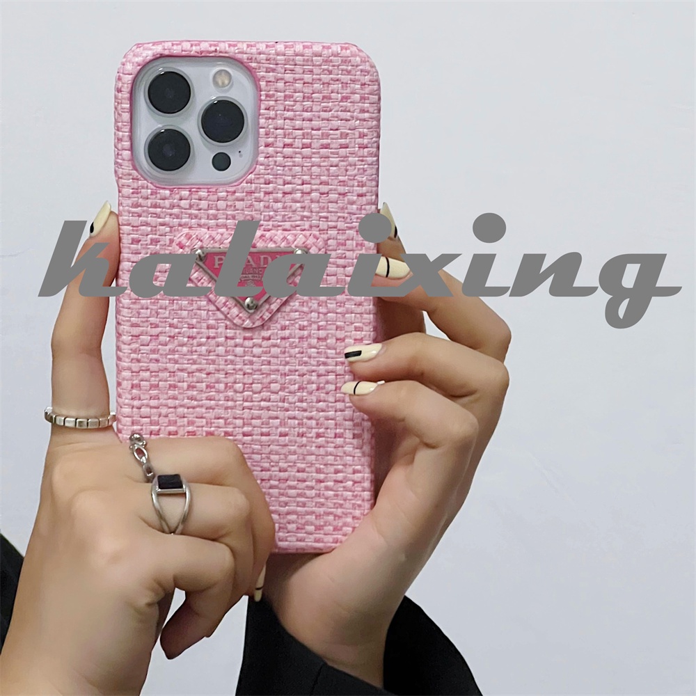 Casing Soft Phone Tekstur Warna-Warni Untuk iPhone 14 Pro Max 13 Pro Max 12 Pro Max11 Casing Soft Prada 3D