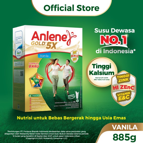 

Promo Terjangkau ~ Anlene Gold 5X Susu Bubuk Vanilla 885g-Tulang, Sendi & Otot