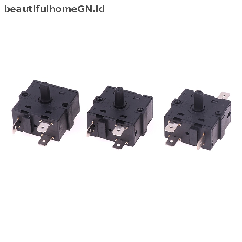 {Cantik} Selector Saklar Putar 3/5 Pin 2/4posisi AC 250V 16A Pemanas Ruangan Listrik~