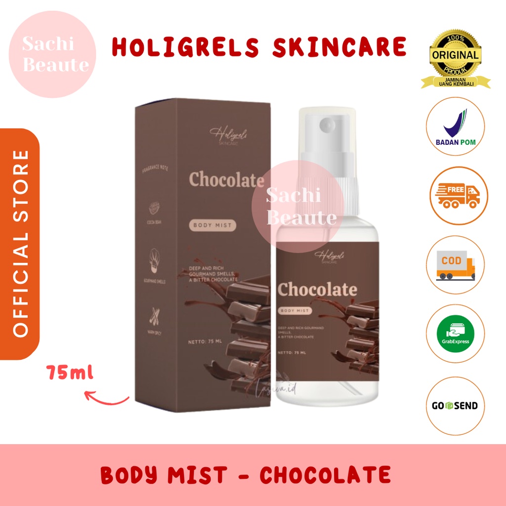 HOLIGRELS BODYMIST CHOCOLATE PARFUME BODY MIST CHOCO