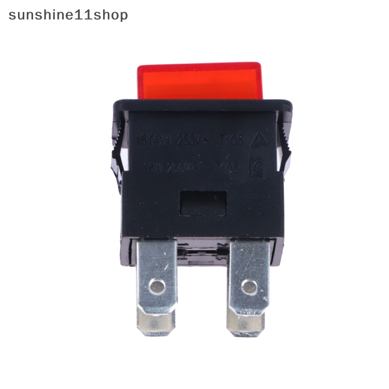 Sho 16A 4pin Dikunci Tombol Tekan Rocker Switch Listrik Dengan Lampu LED Merah Pemanas Saklar Sentuh 250V PS-23-16 N