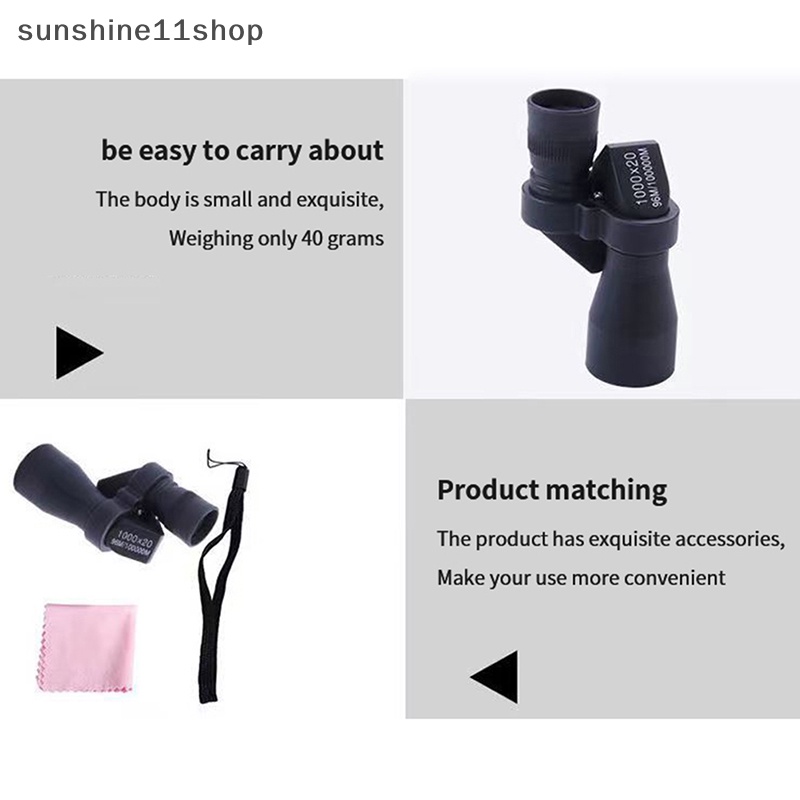 Sho Portable HD Malam Mini Pocket Monokular Telescope Pembesaran Tinggi Zoom N