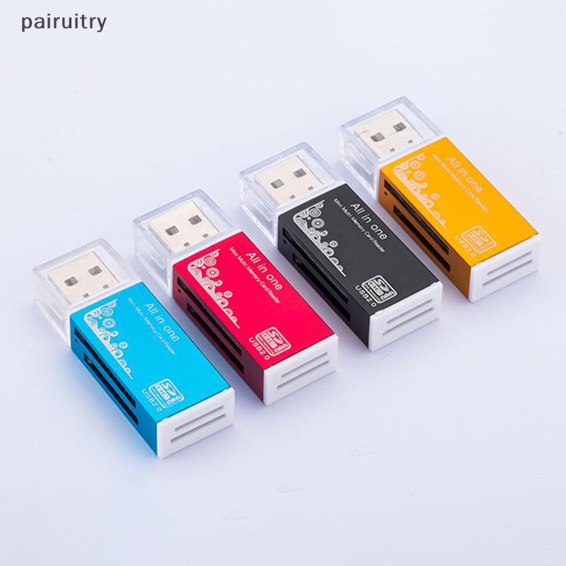 Prt 4in1 Adaptor Pembaca Kartu SD USB2.0 Slot Memory Card Readers Adapter Support Card Reader PRT