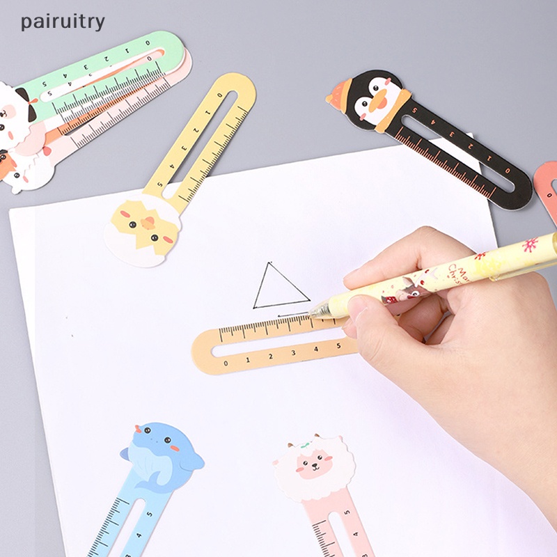 Prt 1Set Kreatif Lucu Sederhana Bookmark Penggaris Kartun Hewan Bookmark Siswa Perlengkapan Alat Tulis Kertas Untuk Anak Siswa Hadiah PRT