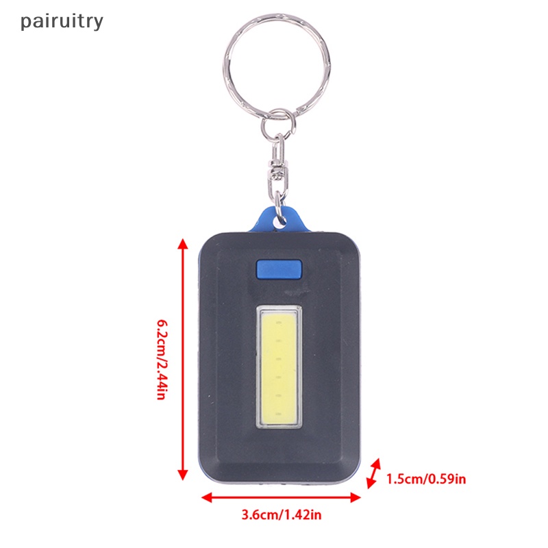 Prt 1PCS Portable Mini COB LED Gantungan Kunci Senter Key Chain Torch Light Lamp PRT