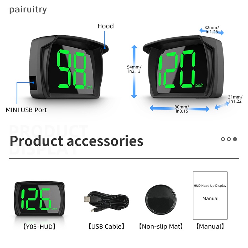 Prt Universal Display Mobil GPS Big Speed Meter PRT