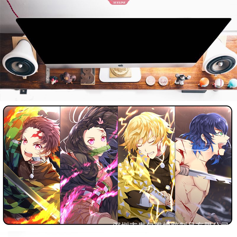 Mouse Pad Demon Slayer Alas Meja Mousepad Komputer Alas Keyboard Big Desk Pad 300 * 600 * 2alas Mouse Gamer Besar Mausepads Mouse Mat [ZXL]