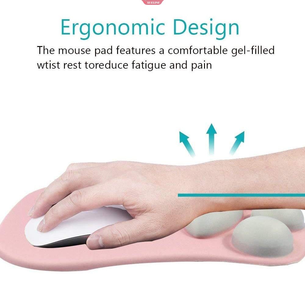 Mat Wrist Pad Kawaii Untuk Cakar Kucing Penyangga Pergelangan Tangan Tikus Mousepad Komputer Ergonomis Portable Mouse Pad Comfort Wrist Mouse [ZXL]