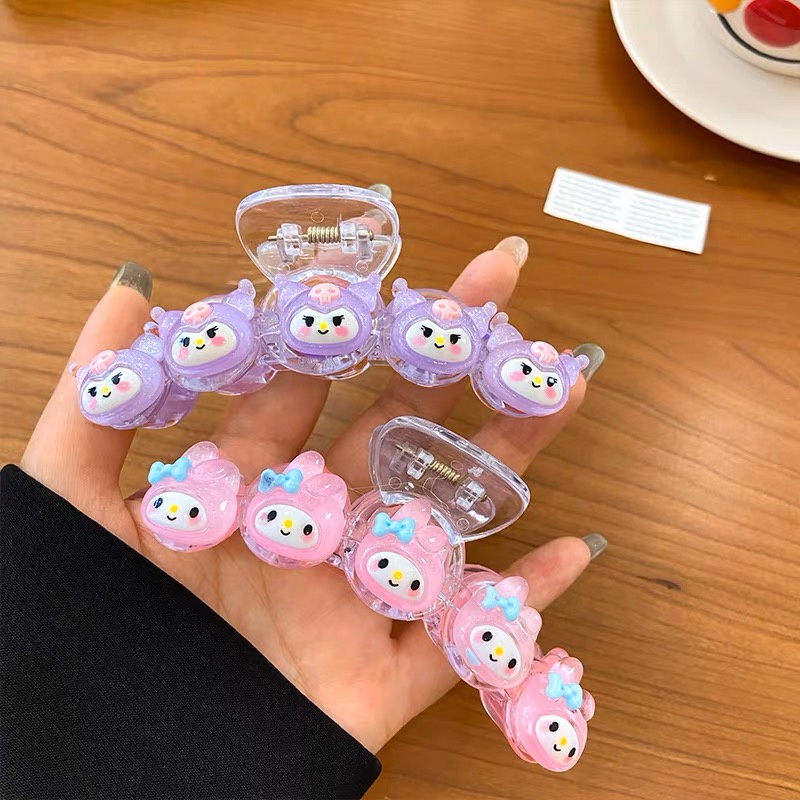 Lucu Sanrio Ambil Klip Perempuan Musim Panas Kembali Kepala Rambut Klip Hiu Besar Berkelas Jepit Rambut Aksesoris Rambut