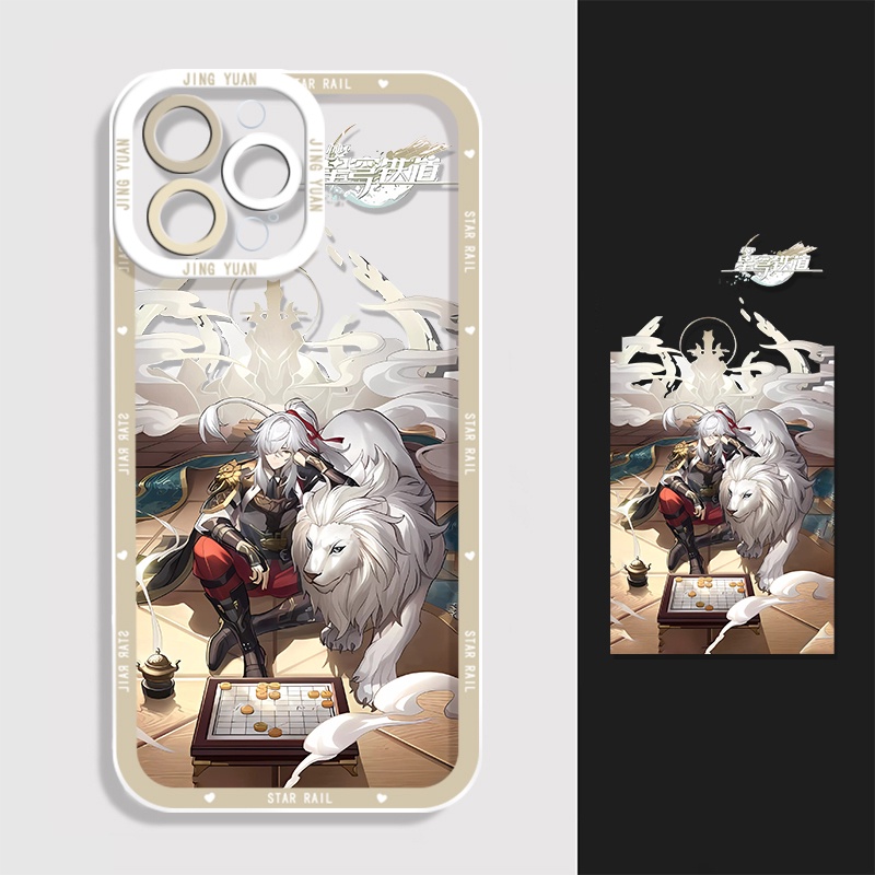 IPHONE Honkai Star Rail Himeko Soft Phone Case Kompatibel Untuk Iphone14 11 13 12 Pro Max XS XR X8 7 6S Plus Mini Yanqing Jing Yuan Casing Ponsel Transparan TPU Silikon Shockproof Cover