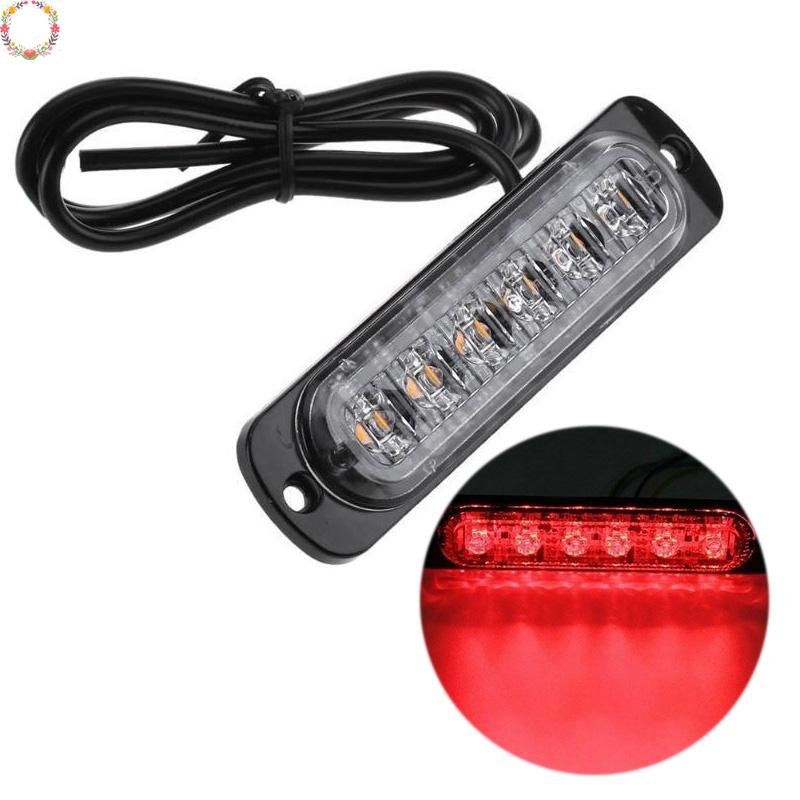 Lampu Strobo Bar Kit 6led Beacon Lensa Hazard Mobil Pengganti Plastik