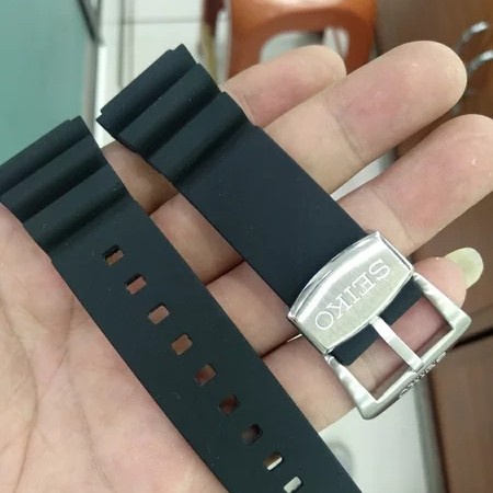 TALI STRAP JAM TANGAN SEIKO DIVER 22MM ORIGINAL - Hitam