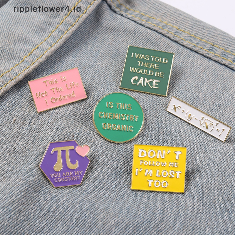 {rippleflower4.id} Social Anxiety Introvert Chemical Science Lover Bros Tas Topi Kerah Pin Badge~