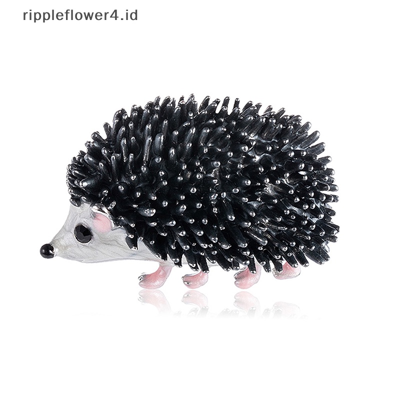 {rippleflower4.id} Bros Landak Enamel Hitam Untuk Wanita Hewan Yang Indah Fashion Perhiasan Pin Hadiah~