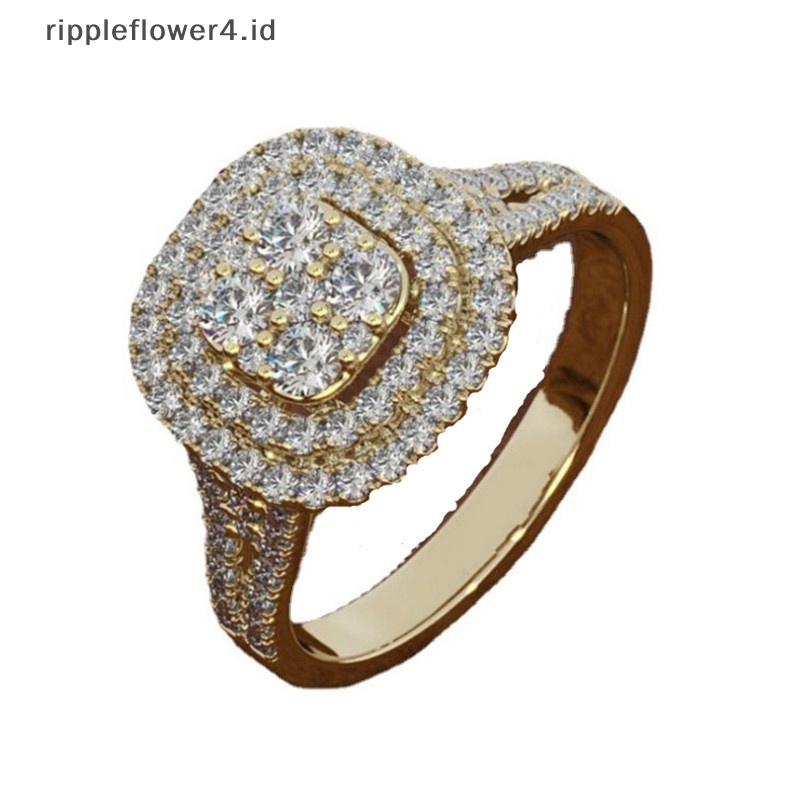 {rippleflower4.id} 3pcs /Set Gaya Baru Delapan Hati Dan Delapan Panah Cincin Pertunangan Anting Kalung Tiga Potong Set Untuk Wanita Perhiasan Pesta Pertunangan~