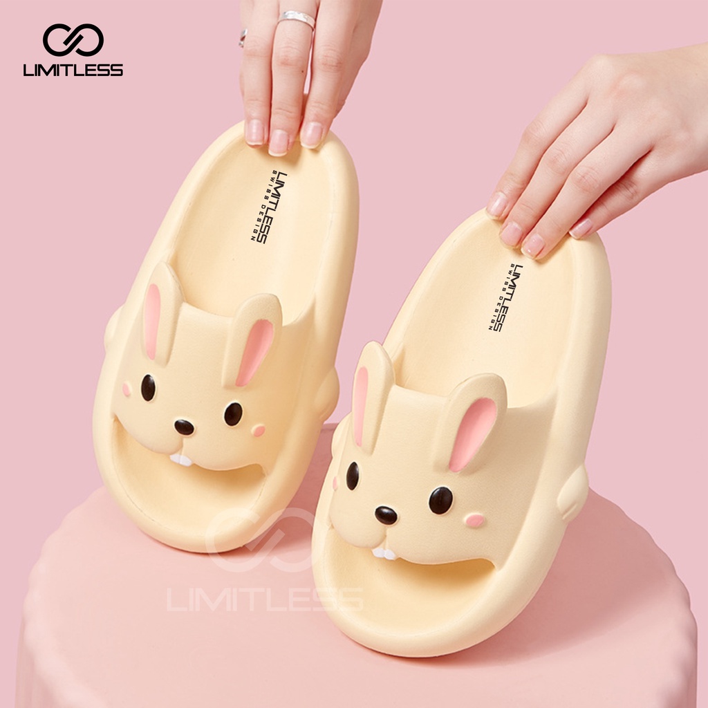 Sendal Anak Kelinci Selop Empuk Sandal Rabbit Wanita Karakter Lucu Terbaru 2023 Sandal Kelinci Dewasa Selop