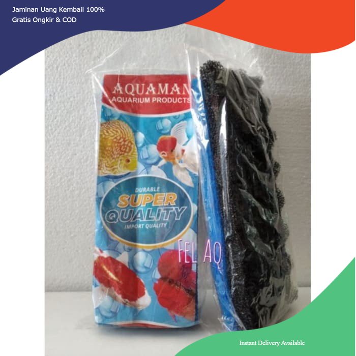 Busa aquaman 3 lapis, busa filter aquaman 3 lapis, busa filter 3 lapis, spon filter aquarium 3 lapis